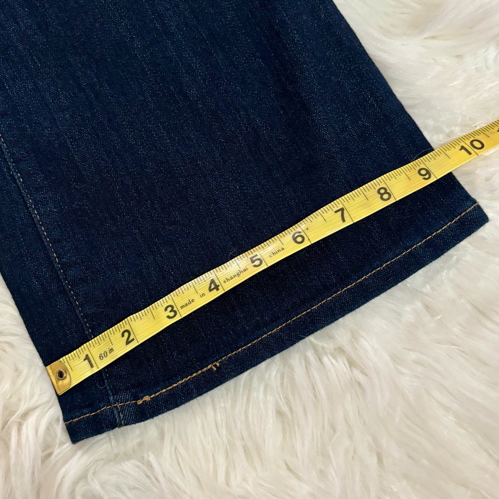 Levi’s Signature Mid Rise Bootcut Jeans Flare Leg Dark Blue Denim 20M W35 L32 - Picture 8 of 12